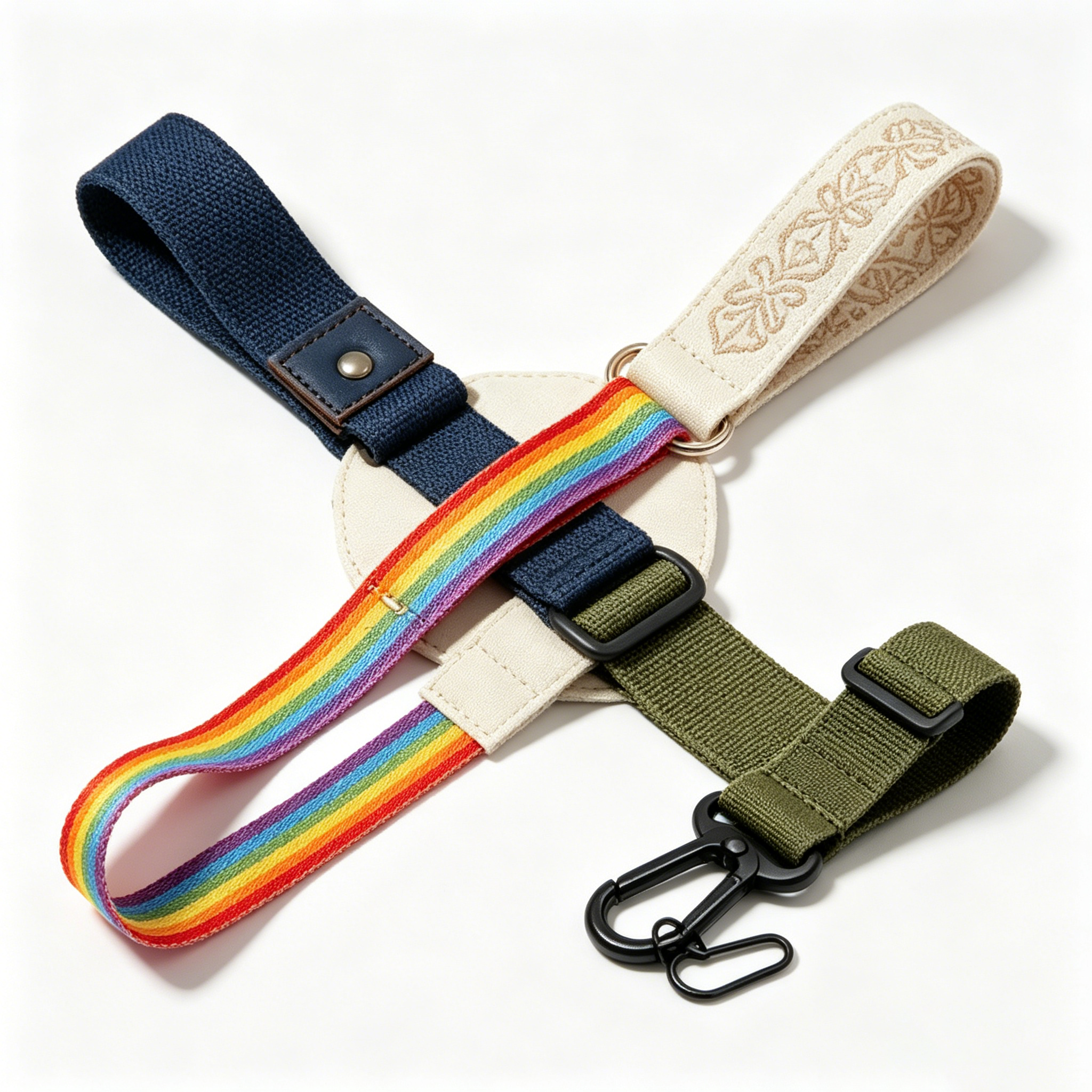 Custom USB Keychain Lanyard Short Webbing Wristlet Key Holder With Metal Lobster Clasp For Bag Decoration